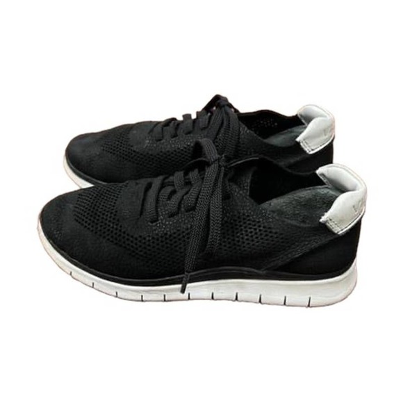 Vionic Sneakers Black and White Leather Tennis Shoes Memory Foam Size 5 - Picture 2 of 6